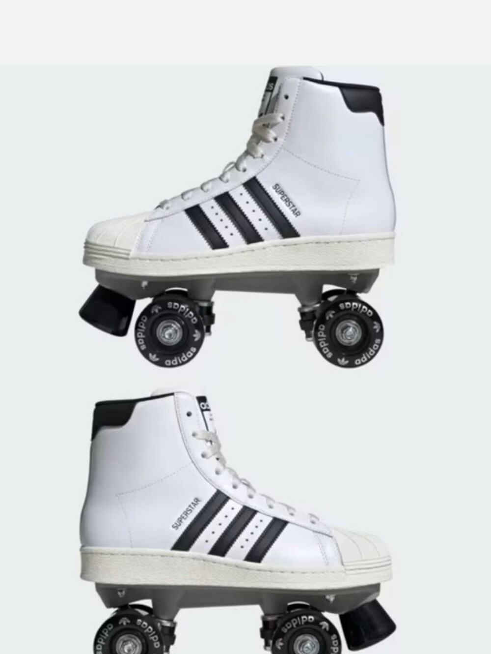 adidas Superstar 82 High-Top Roller Skates White & Black - Picture 7 of 16